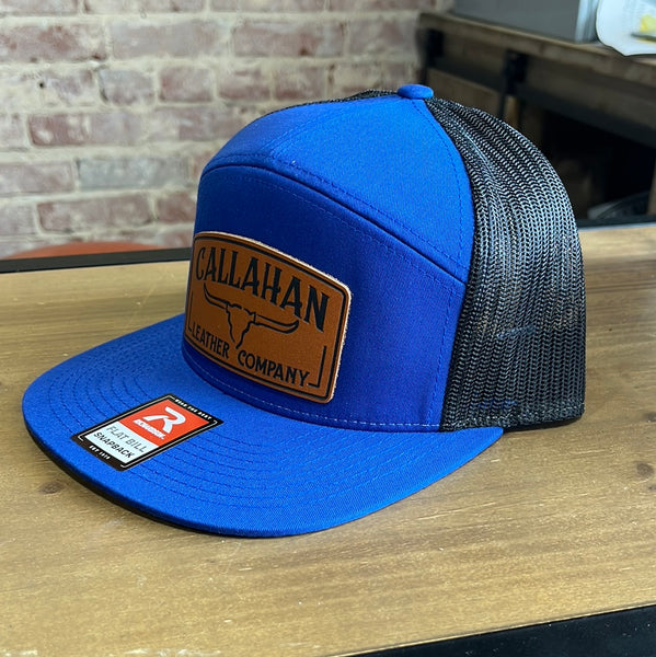 Royal Blue Callahan Leather Patch Hat