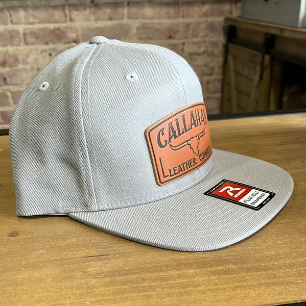 Light Grey Callahan Leather Patch Hat