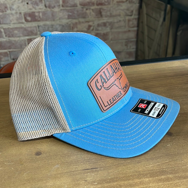 Baby Blue Callahan Leather Patch Hat