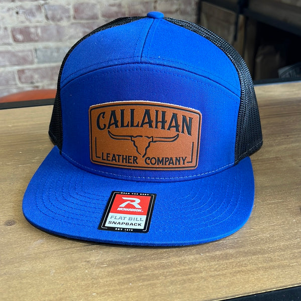 Royal Blue Callahan Leather Patch Hat