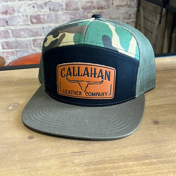 Green Camo Callahan Leather Patch Hat