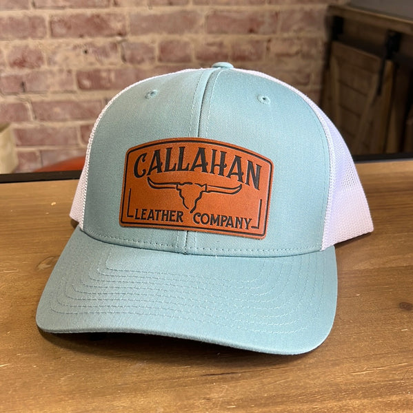Teal Callahan Leather Patch Hat